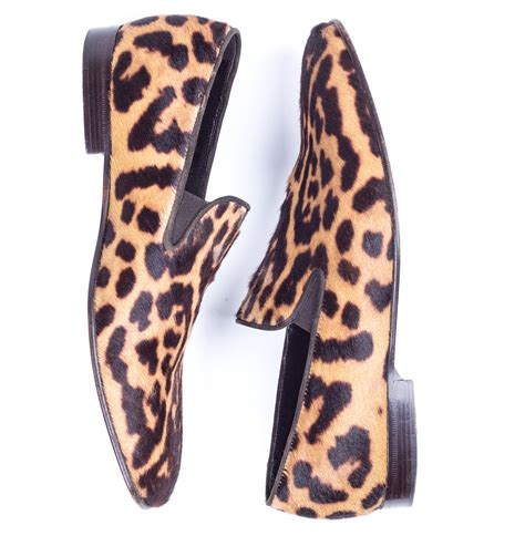 ysl leopard loafers|saint laurent shoe laces.